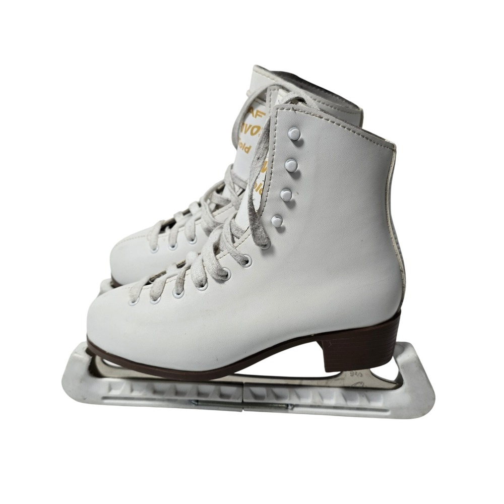 Graf Davos White Figure Skates Women Size 7.5 With Blade Guards EU 37/38 - Picture 2 of 9